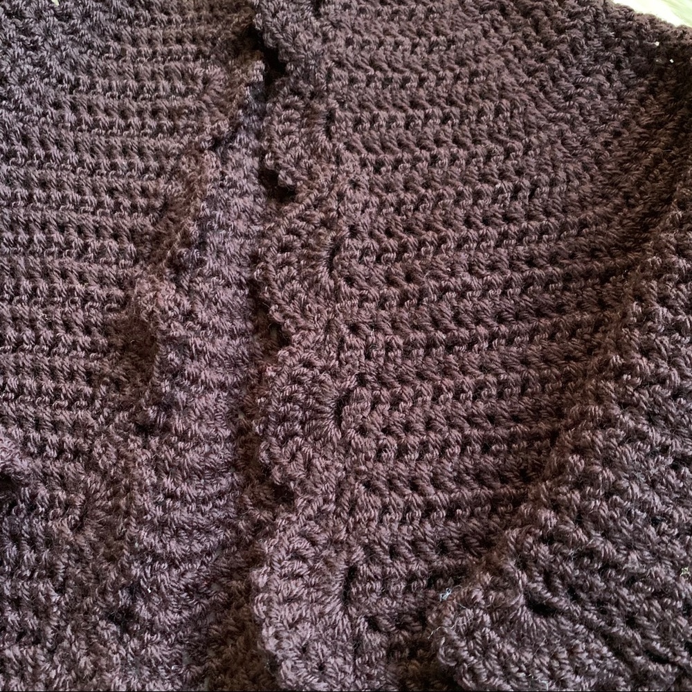 ✨Vintage✨Hand Crochet cape shrug✨Mint condition - Picture 5 of 6